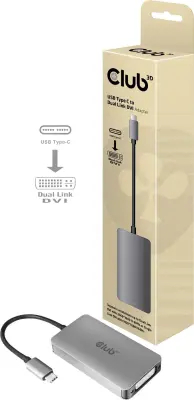 club3D CAC-1510 USB-C® / DVI adapter [1x moški konektor USB-C® - 1x ženski konektor DVI\, 24 + 5 polov] aluminij