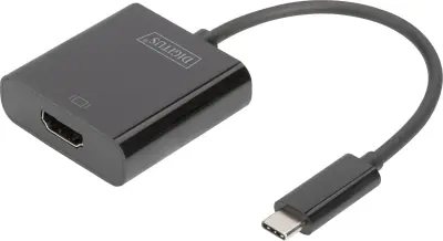 Digitus TV zaslon adapter [1x moški konektor USB-C® - 1x ženski konektor HDMI] DA-70852 15.00 cm