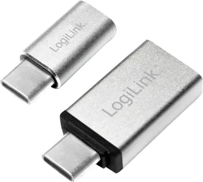 LogiLink USB 3.0 adapter [1x moški konektor USB-C® - 1x ženski konektor USB 2.0 tipa micro B\, USB 3.2 gen. 1 vtičnica A (USB 3.0)] AU0040
