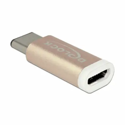 Delock USB Type-C 2.0 adapter Micro-B ženska (gostitelj) za USB Type-C moški (naprava) USB 2.0 adapter [1x USB-C vtikač - 1x USB 2.0 vtičnica Micro-B]