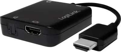 LogiLink CV0106  adapter [1x moški konektor HDMI - 1x ženski konektor HDMI\, ženski konektor Toslink (ODT)] črna