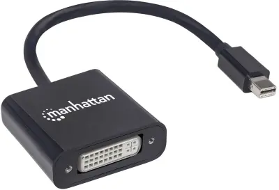 Manhattan 152549 Mini-DisplayPort adapter [1x ženski konektor DVI, 24 + 5 polov - 1x moški konektor mini Displayport] črna zaščiten, UL-certificirano