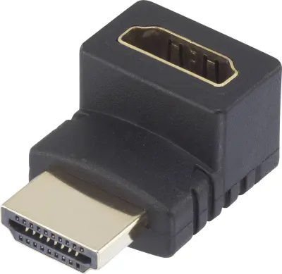 HDMI adapter [1x moški konektor HDMI - 1x ženski konektor HDMI] Kot 270 ° navzgor pozlačeni konektorji SpeaKa Professional