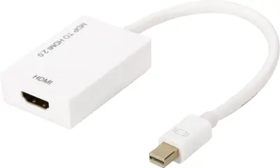 Digitus AK-340416-002-W Mini-DisplayPort/HDMI adapter [1x moški konektor mini Displayport - 1x ženski konektor HDMI] bela 4K UHD, dvojno oklopljen 20.