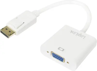 LogiLink CV0059B  adapter [1x moški konektor DisplayPort - 1x ženski konektor VGA] bela  15.00 cm
