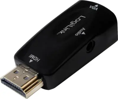 LogiLink CV0107  adapter [1x moški konektor HDMI - 1x ženski konektor VGA] črna