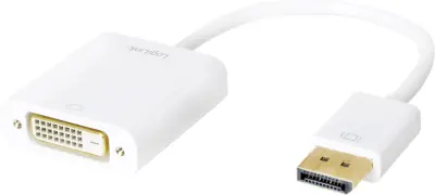 LogiLink CV0058B  adapter [1x moški konektor DisplayPort - 1x ženski konektor DVI\, 24 + 1 polov] bela  15.00 cm