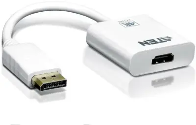 ATEN VC986-AT DisplayPort / HDMI adapter [1x moški konektor DisplayPort - 1x ženski konektor HDMI] bela  10.00 cm