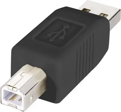 USB 2.0 adapter [1x USB 2.0 vtič A - 1x USB 2.0 vtič B] črn pozlačeni zatiči Renkforcenkforce