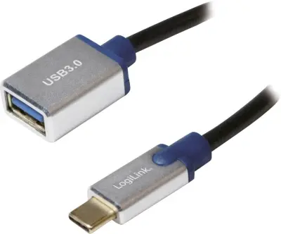 LogiLink USB 3.0 adapter [1x USB 3.2 gen. 2 vtiča B (USB 3.1) - 1x USB 3.2 gen. 1 vtičnica A (USB 3.0)] USB 3.1 Gen1 Cable, USB Type C/M to A/F, 0,1m