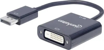 Manhattan 152228 DisplayPort adapter [1x moški konektor DisplayPort - 1x ženski konektor DVI\, 24 + 1 polov] črna  23.00 cm