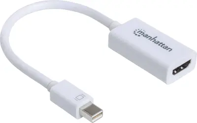 Manhattan 151399 Mini-DisplayPort adapter [1x moški konektor mini Displayport - 1x ženski konektor HDMI] bela  12.00 cm