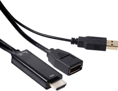 club3D CAC-2330 HDMI adapter [1x moški konektor HDMI - 1x ženski konektor DisplayPort] črna