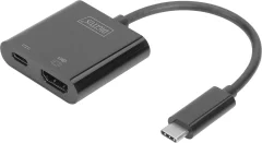 Digitus DA-70856 USB / HDMI adapter [1x moški konektor USB-C® - 1x ženski konektor HDMI\, ženski konektor USB-C®] črna  0.11 m