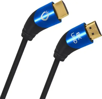 Oehlbach HDMI priključni kabel HDMI-A  vtič\, HDMI-A  vtič 2.00 m črna D1C42532 #####8K UHD\, trojno oklopljen HDMI kabel
