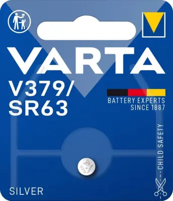 Gumbna baterija 379 srebrovo-oksidna Varta Electronics SR63 14 mAh 1.55 V\, 1 kos