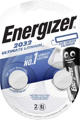 Energizer gumbne celice CR 2032 3 V 2 kos 235 mAh litij Ultimate 2032