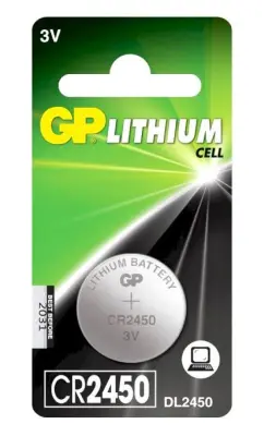 GP Batteries gumbne celice CR 2450 3 V 1 kos 600 mAh litij GPCR2450STD916C1