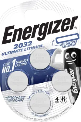 Energizer gumbne celice CR 2032 3 V 4 kos 235 mAh litij Ultimate 2032