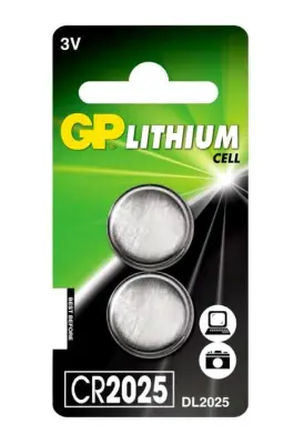 GP Batteries gumbne celice CR 2025 3 V 2 kos  litij GPCR2025