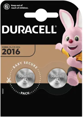Duracell gumbne celice CR 2016 3 V 2 kos 90 mAh litij Elektro 2016