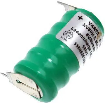 Varta V5/80H-SLF ++/- gumbni akumulator 80H NiMH 80 mAh 6 V 1 kos