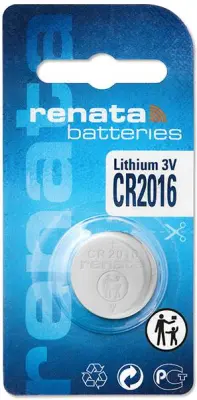Gumbna baterija CR 2016 litijeva Renata CR2016 90 mAh 3 V\, 1 kos