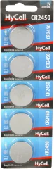 HyCell CR2450 gumbne celice CR 2450 litij  3 V 5 kos