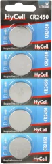 HyCell gumbne celice CR 2450 3 V 5 kos  litij CR2450