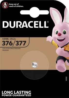 Duracell gumbne celice 377 1.55 V 1 kos 28 mAh srebrovo-oksidni SR66