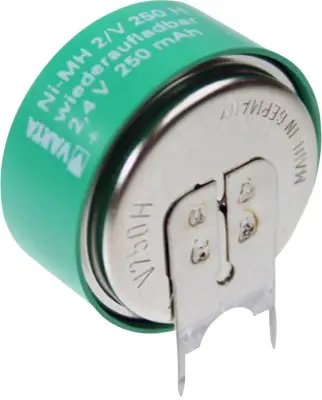 Varta V2/250H-SLF ++/- gumbni akumulator 250H NiMH 250 mAh 2.4 V 1 kos
