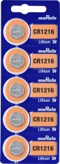 Murata CR1216-BEABAE gumbne celice CR 1216 litij 30 mAh 3 V 5 kos