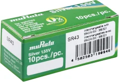Murata gumbne celice 301 1.55 V 10 kos 110 mAh srebrovo-oksidni SR43-PBWW
