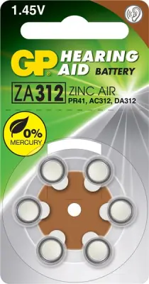 ZA312 - za Slušne aparate 6 baterij  (BLISTER)