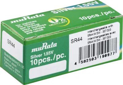Murata SR44-PBWW gumbne celice 303 srebrovo-oksidni 150 mAh 1.55 V 10 kos