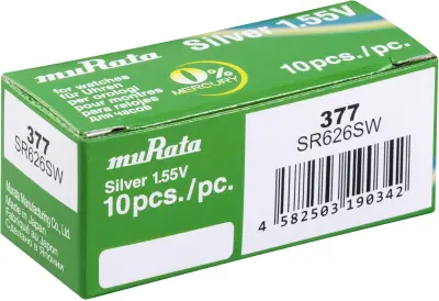 Murata SR626SW-PBWW gumbne celice 377 srebrovo-oksidni 26 mAh 1.55 V 10 kos