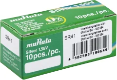 Murata gumbne celice 384 1.55 V 10 kos 45 mAh srebrovo-oksidni SR41-PBWW