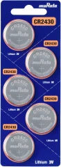 Murata CR2430-BEABAE gumbne celice CR 2430 litij 300 mAh 3 V 5 kos