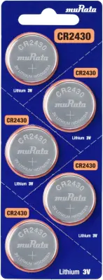 Murata CR2430-BEABAE gumbne celice CR 2430 litij 300 mAh 3 V 5 kos