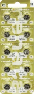 Renata gumbne celice 371 1.55 V 10 kos 40 mAh srebrovo-oksidni 371.MP-E