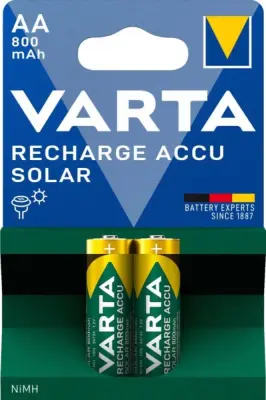 Mignon (AA) akumulator NiMH Varta Longlife Solar HR06 800 mAh 1.2 V 2 kosa