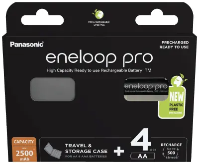 eneloop eneloop pro HR06 +Box mignon (AA)-akumulator NiMH 2500 mAh 1.2 V 4 kos