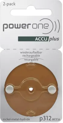 Powerone P312 akumulatorska baterija za slušni aparat ZA 312 NiMH 23 mAh 1.2 V 2 kos
