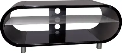 Moja zidna HM 1 LTV/Hifi polica max. 30kg, MDF, črna barva visokega sijaja, dimenzije 1100 x 400 x 440mm My Wall HM1L TV stojalo talno stojalo, stojal