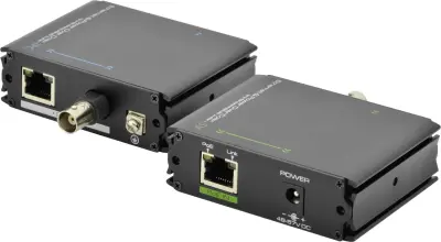 LAN (10/100/1000 MBit/s) Razširitvena naprava (podaljšek) preko koaksialnega kabla\, preko kabelskega omrežja RJ45 500 m Digitus
