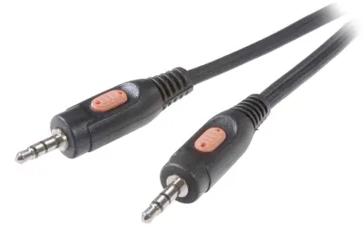 SpeaKa Professional SP-7870376 klinker avdio priključni kabel [1x 3\,5 mm banana moški konektor - 1x 3\,5 mm banana moški konektor] 5.00 m črna