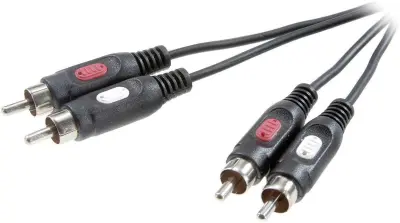 SpeaKa Professional SP-7870624 cinch avdio priključni kabel [2x moški cinch konektor - 2x moški cinch konektor] 10.00 m črna
