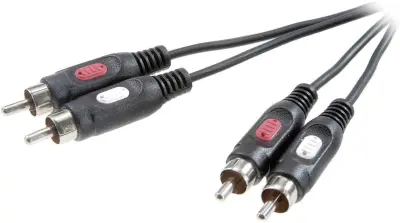 SpeaKa Professional SP-7870196 cinch avdio priključni kabel [2x moški cinch konektor - 2x moški cinch konektor] 5.00 m črna