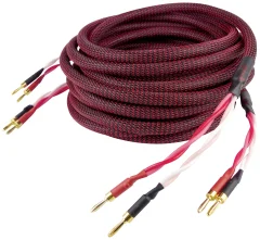 Dynavox 207299  avdio priključni kabel [2x banana moški konektor - 2x banana moški konektor] 5 m črna/rdeča