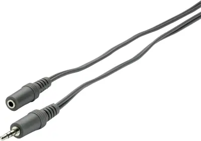 SpeaKa Professional SP-1300376 klinker avdio podaljšek [1x 3,5mm banana moški konektor - 1x priključna doza za 3,5mm banana moški konektor] 2 m siva